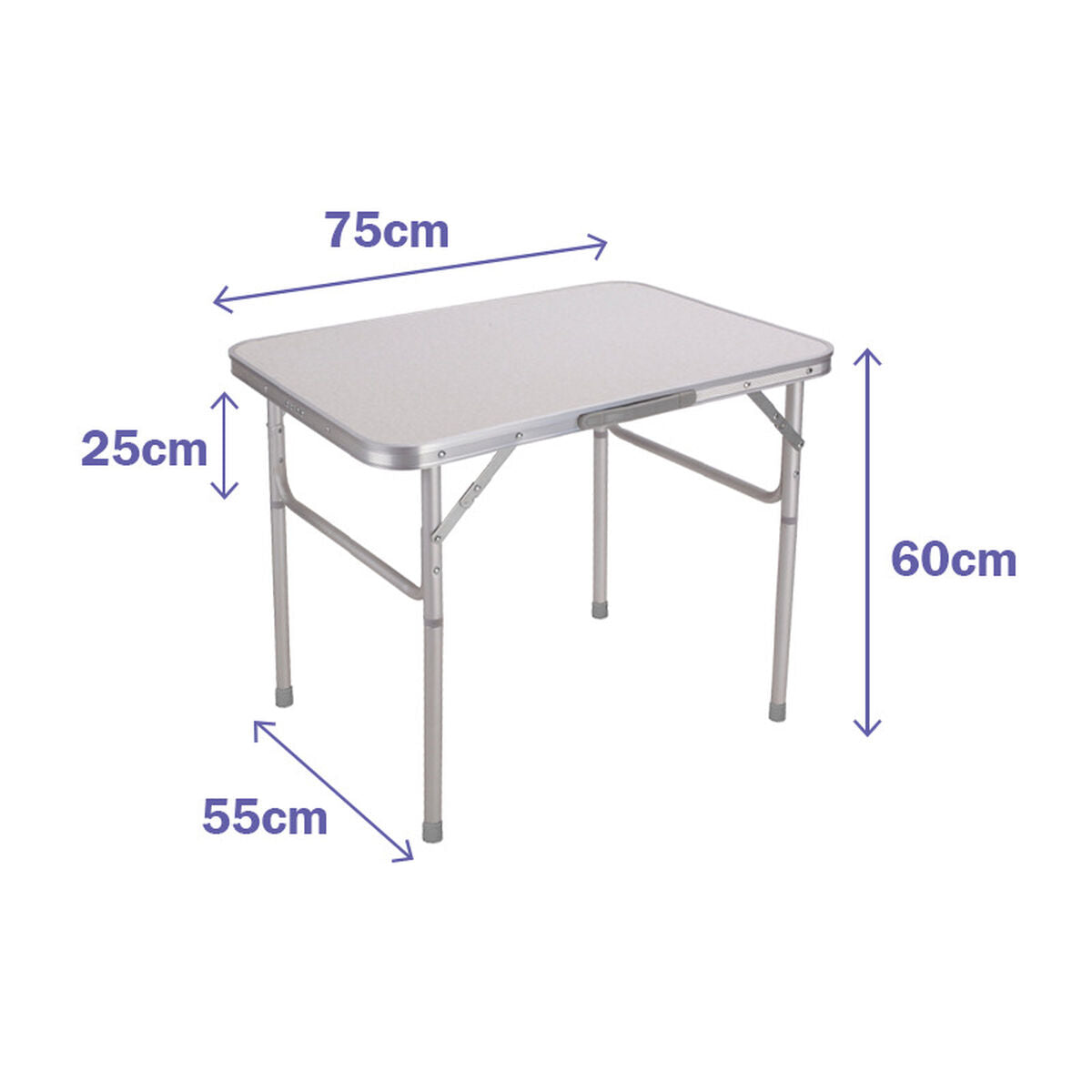 Opvouwbare Tafel Grijs 60 X 55 Cm | Auredomo - foto 4