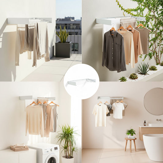 Uitschuifbaar wanddroogrek Dryva 80 | Auredomo - foto 2