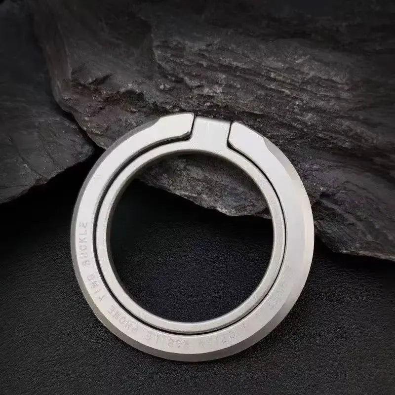 Zilveren magnetische telefoonring