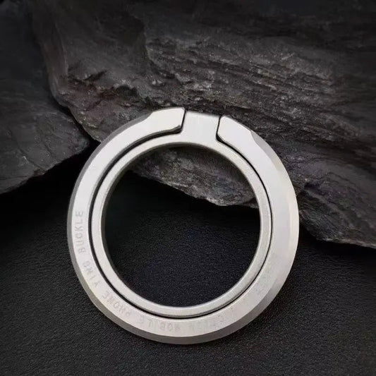 Zilveren magnetische telefoonring