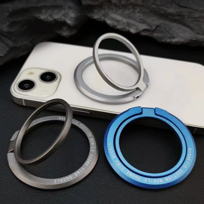 Magnetische telefoonring gebruikt als standaard
