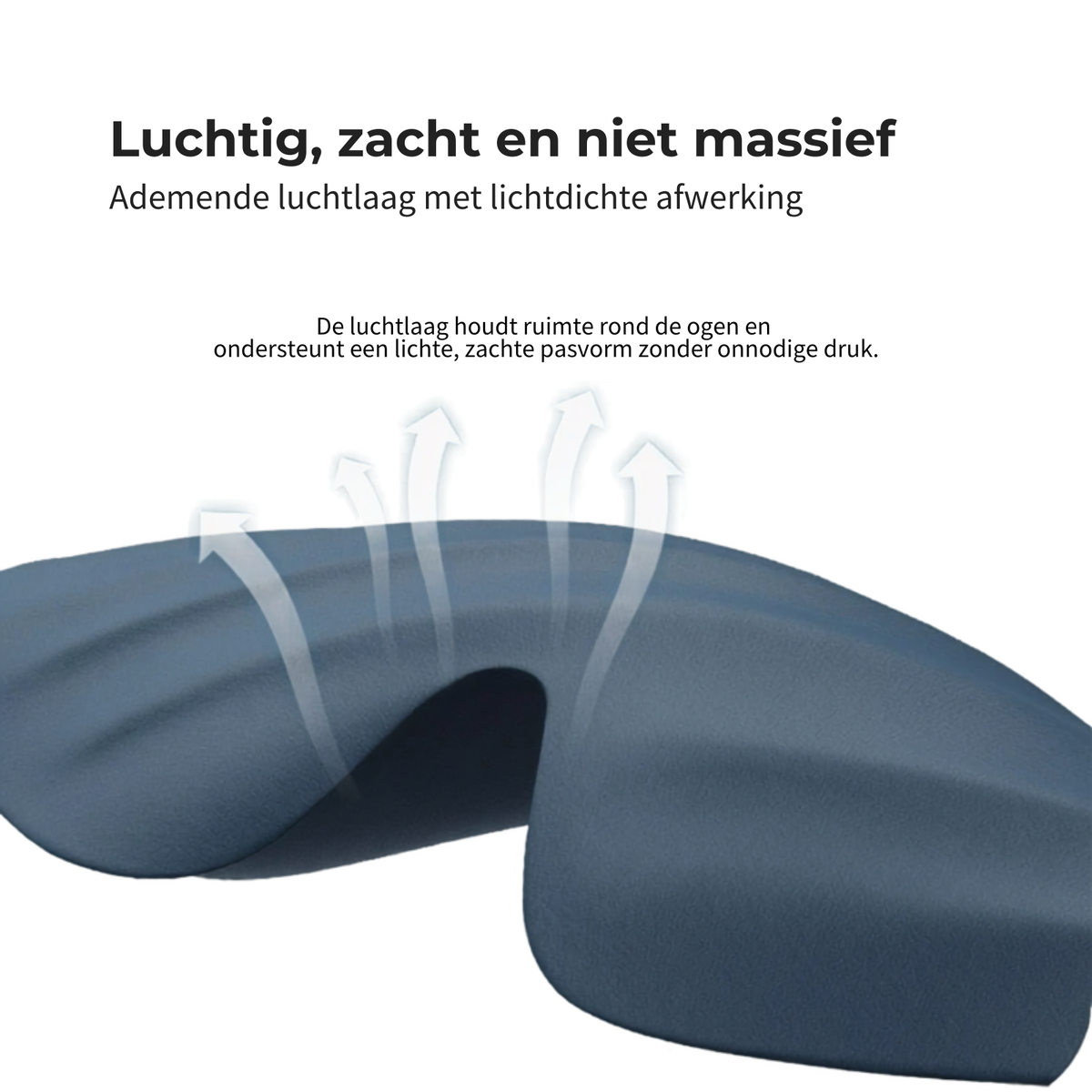 Ademende luchtlaag en lichtdichte afwerking van het 3D slaapmasker