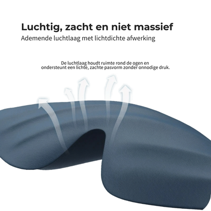 Ademende luchtlaag en lichtdichte afwerking van het 3D slaapmasker