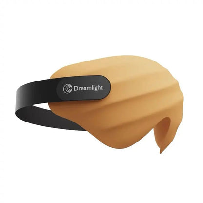 Geel 3D-slaapmasker met gevormde oogruimte