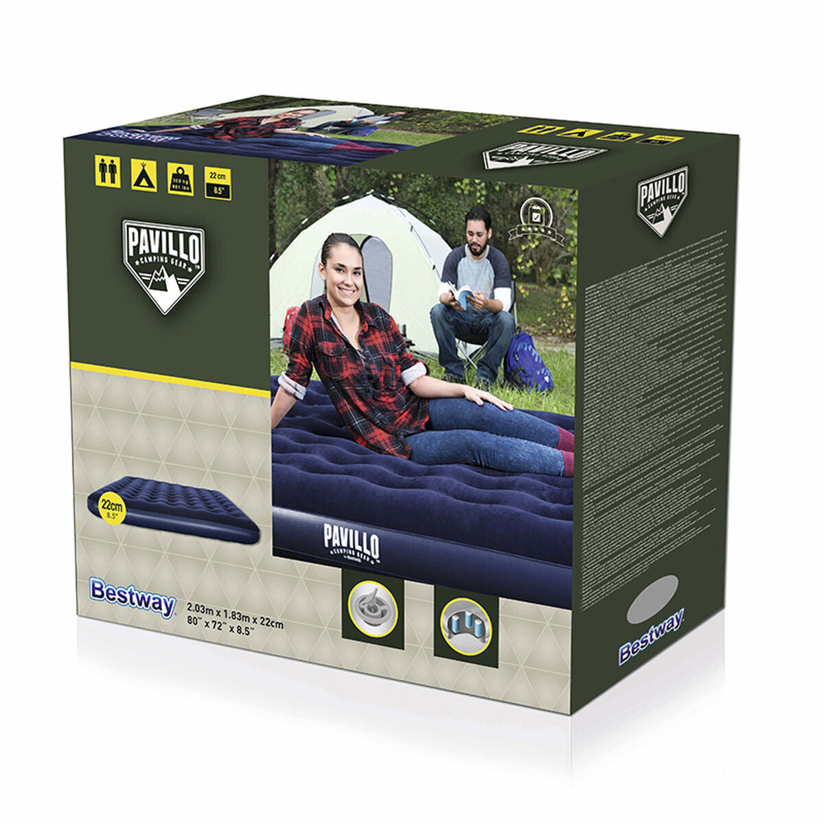 Luchtbed Bestway King 203 x 183 x 22 cm | Auredomo - foto 2
