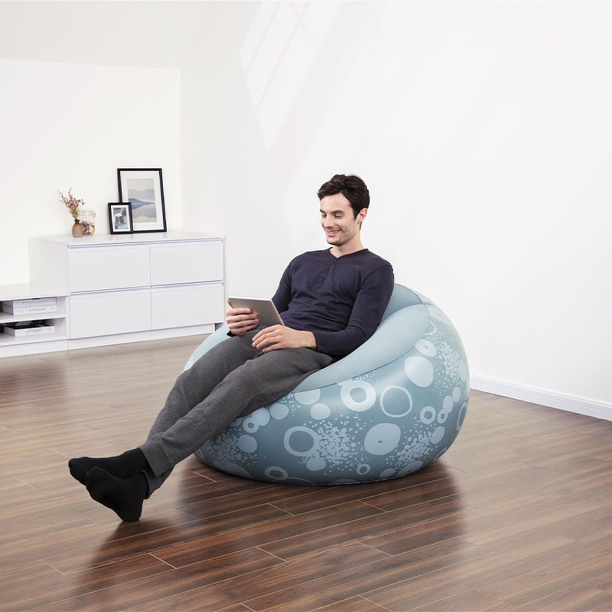 Opblaasbare loungestoel Bestway 112 x 112 x 66 cm | Auredomo - foto 4