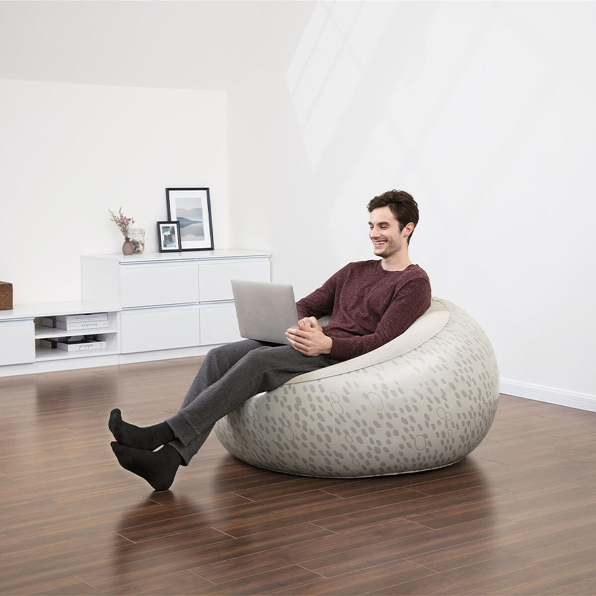Opblaasbare loungestoel Bestway 112 x 112 x 66 cm | Auredomo - foto 5