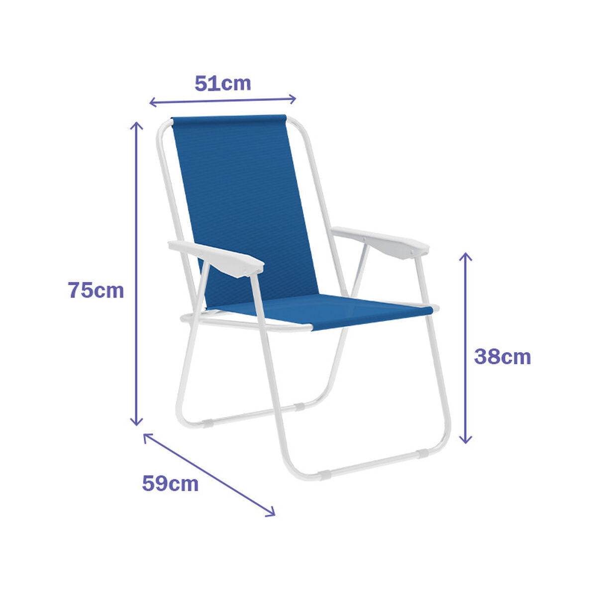 Opvouwbare Buitenstoel Multicolor 59x51x75 Cm | Auredomo - foto 5