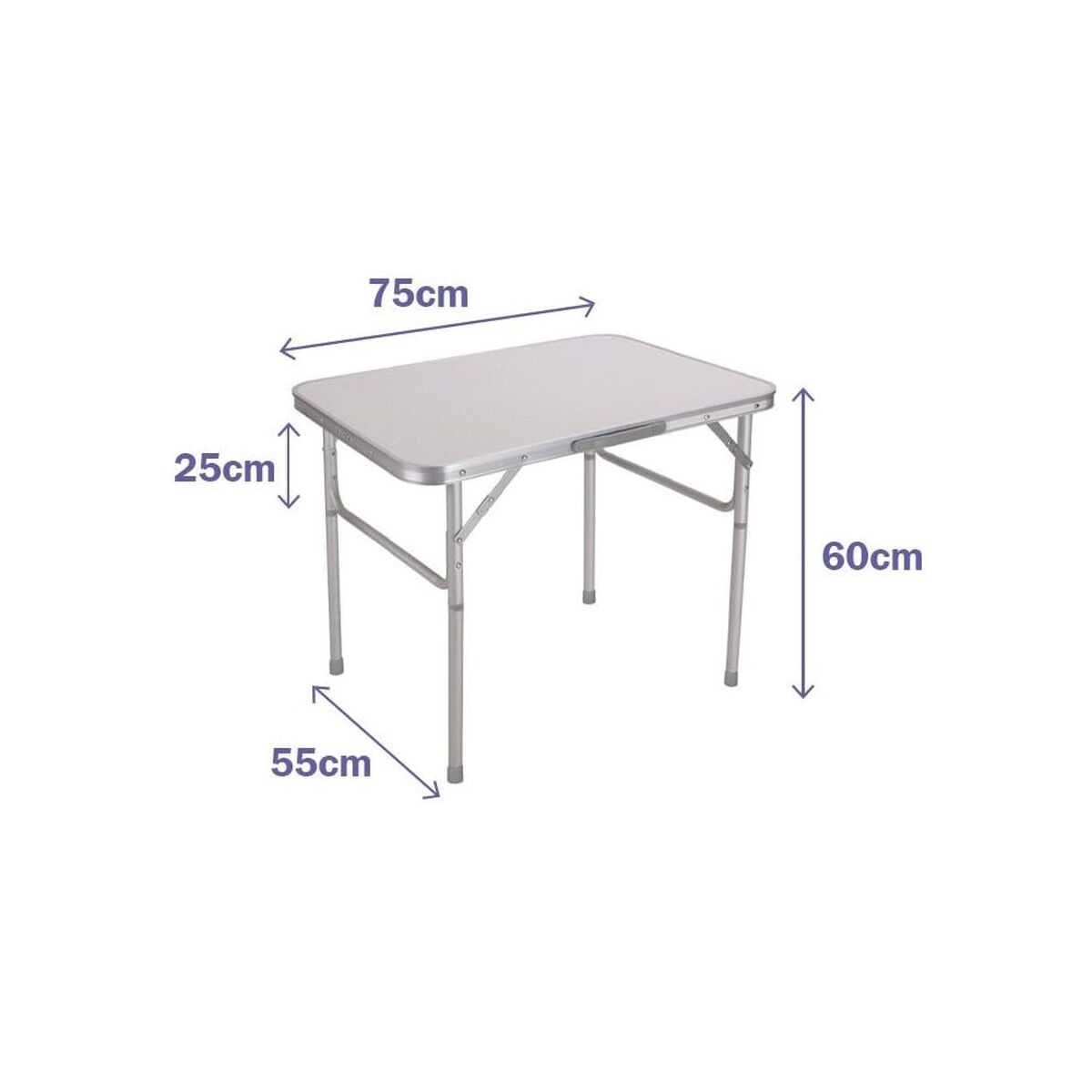 Opvouwbare tuintafel wit 75 x 60 x 55 cm | Auredomo - foto 1