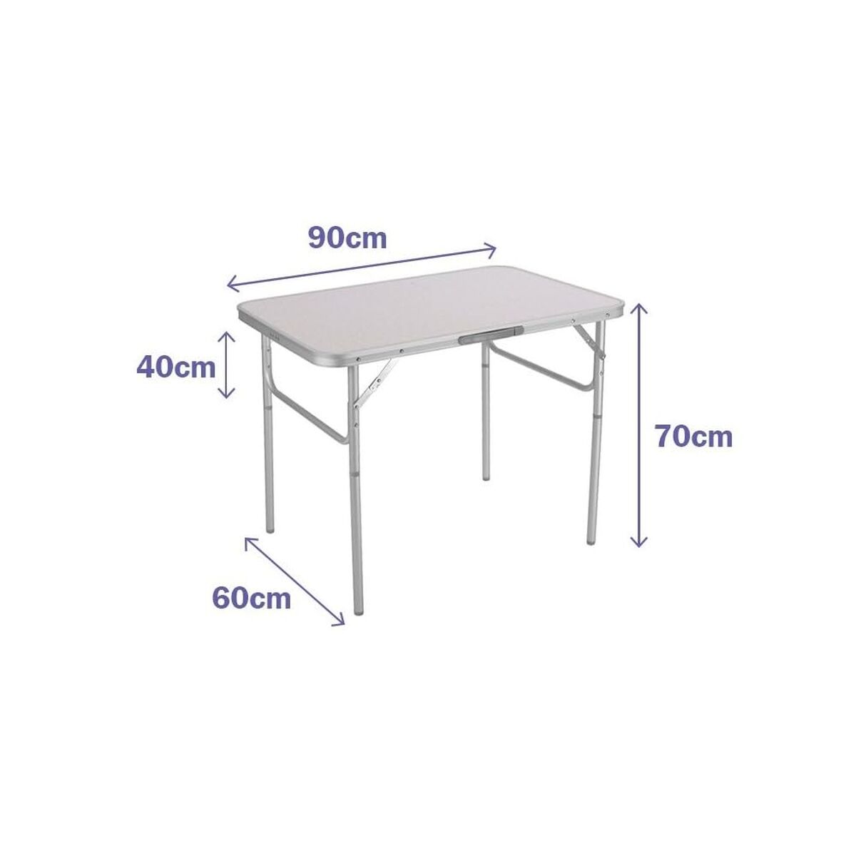 Opvouwbare tuintafel wit 90 x 70 x 60 cm | Auredomo - foto 1