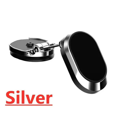 Zilverkleurige opvouwbare magnetische telefoonhouder