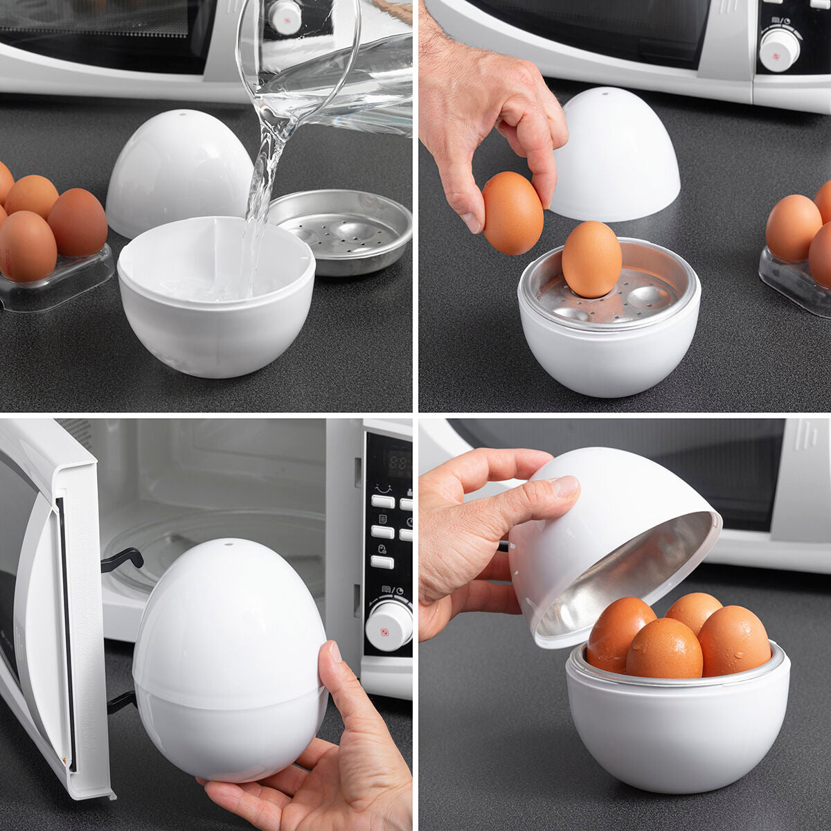 Eierkoker voor de Magnetron met Receptenboekje Boilegg | Auredomo - foto 2