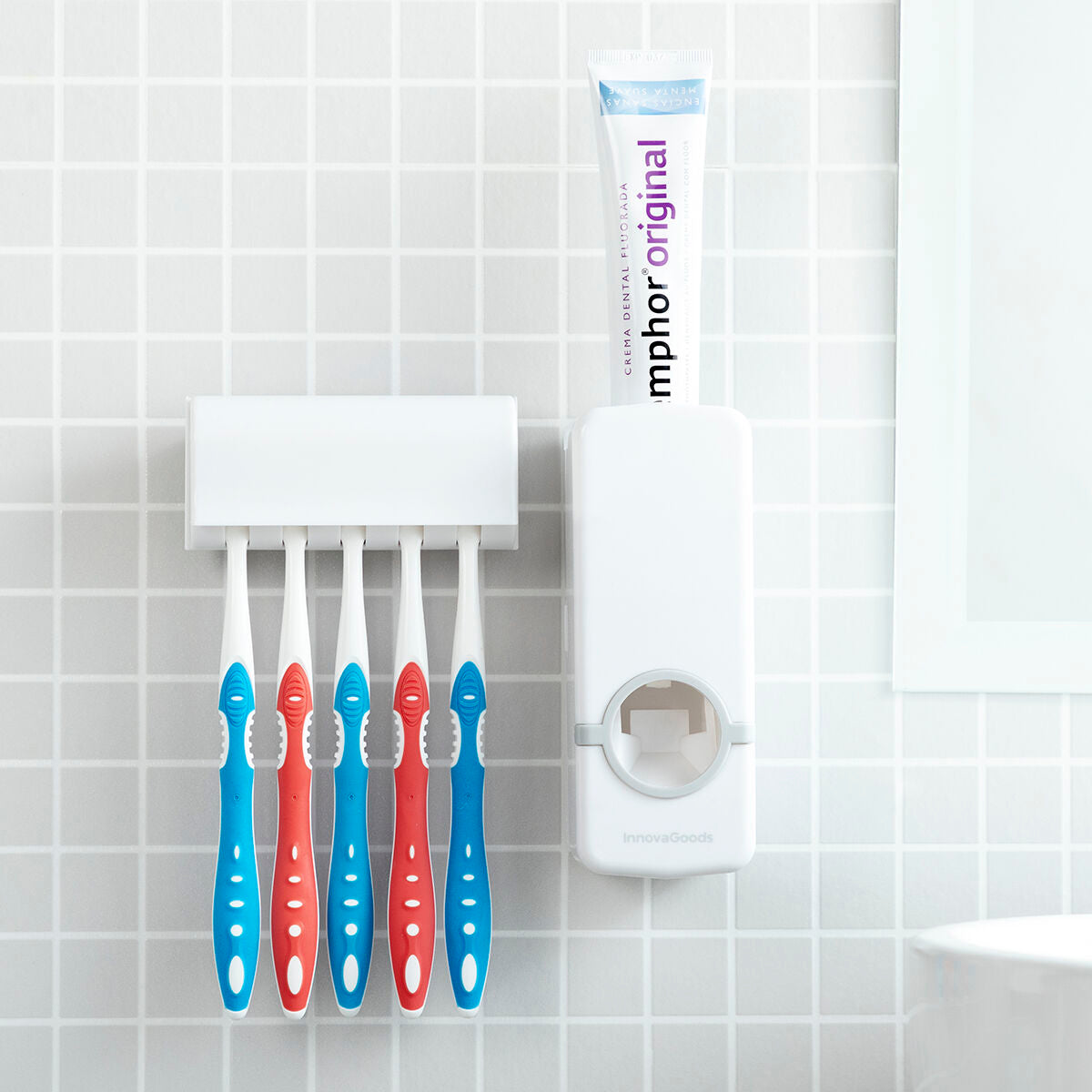 Tandpastadispenser met Tandenborstelhouder Diseeth | Auredomo - foto 2