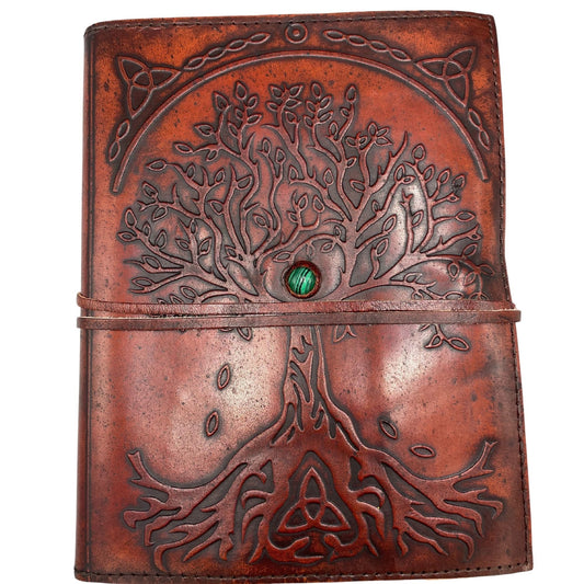Groot leren journal Tree of Life