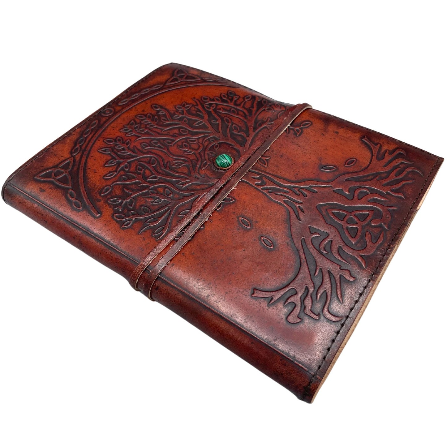 Groot leren journal Tree of Life tweede aanzicht