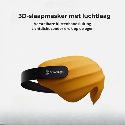 Dreamlight 3D slaapmasker met oogruimte en verstelbare klittenbandsluiting