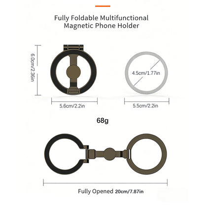 Afmetingen van de dubbelzijdige magnetische telefoonring en metalen plakring
