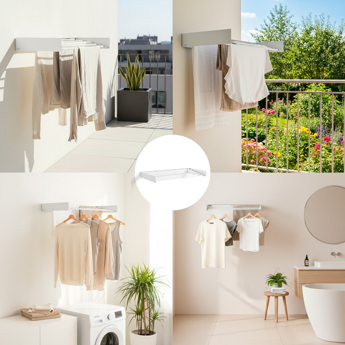 Uitschuifbaar wanddroogrek Dryva 100 | Auredomo - foto 2