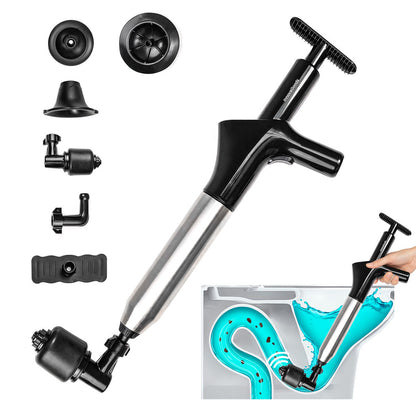 Hogedruk persluchtontstopper met accessoires en 5-in-1 manometer Jetpro | Auredomo - foto 6