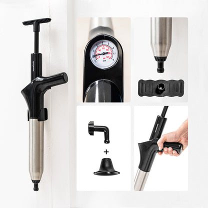 Hogedruk persluchtontstopper met accessoires en 5-in-1 manometer Jetpro | Auredomo - foto 4