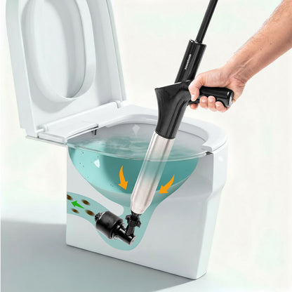 Hogedruk persluchtontstopper met accessoires en 5-in-1 manometer Jetpro | Auredomo - foto 1